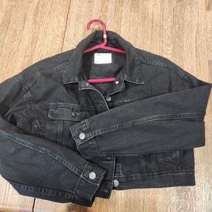 ASOS Cropped Black Denim Jacket